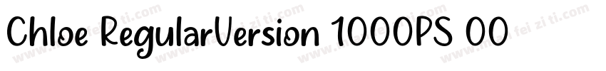 Chloe RegularVersion 1000PS 0010字体转换